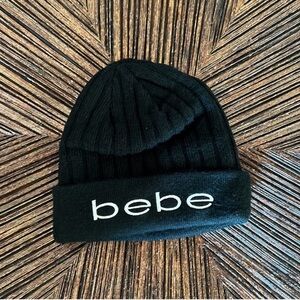 Bebe Black Knit Beanie